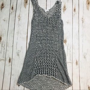 CAbi Tape Yarn Knit Tunic Tank Hi Low